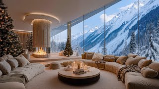 Cozy Jazz Tunes And Warm Christmas Decorated Apartment - Soft Jazz With Fireplace Sounds