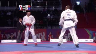 Karate Men's Kumite  84kg  ARAGA vs GRILLON  World Combat Games 2013