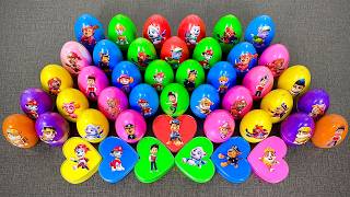 Rainbow Eggs: Looking For Paw Patrol Clay: Ryder, Chase, Marshall,...Satisfying ASMR Video
