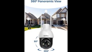AOSU Solar Wireless Outdoor Home Security Camera Amazon Unboxing Video