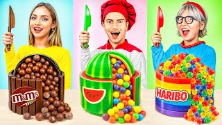 Me vs Grandma vs Chef Cooking Challenge! | Culinary Cake Decorating by Candy Land