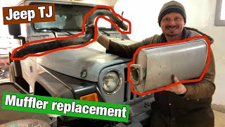 Jeep TJ muffler replacement.