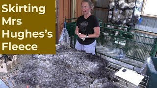 Skirting Mrs Hughes's Grey Roo'd Fleece for my 2024 Fleece Auction