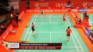 Meiliana J/ Vita M (PB DJARUM) VS Reika K/ Yuki F (RENESAS) DJARUM SUPERLIGA 2013