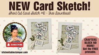 NEW Short Cut Card Sketch #18 | Stampin’ Up! | Kitchen Table Stamper
