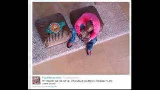 Mayweather tweets Pacquiao "Let's make history"..