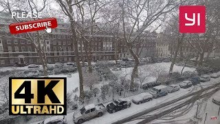 Bryanston Square in the snow, February 2018, London, England 4k 30fps Yi 4k+ Action Camera