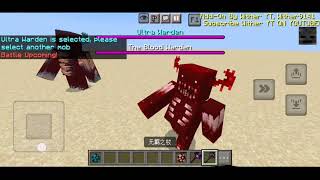 The blood warden vs Minecraft bosses (minecraft bedrock edition mob battle)