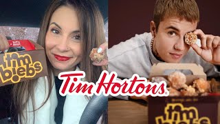 Trying *TIM BIEBS* || Juston Bieber's Tim Horton's Timbit Flavours Nov 29, 2021