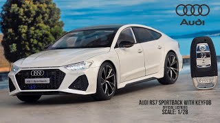 Official Licensed Audi RS7 Sportback 1/18 Model – Realistic Details & Keyfob Demo