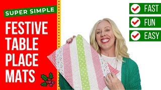 Christmas Patchwork Placemat | Christmas Table Ideas on a Budget | Christmas Sewing Craft Ideas