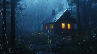 Relaxing View with Rain and Thunder Sounds for Sleeping | Help Study, Meditation