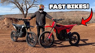 Ripping Track On Electric Dirt Bikes! 