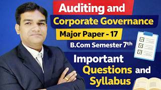 Auditing and Corporate Governance | BBMKU B.Com Semester 7 | Important Questions 2026| MJ-17|
