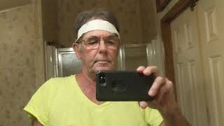 Grandpa's New Improvised Headband.