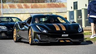 Crazy Supercar Traffic Jam SCUK DMB Collection Meet - Lamborghini, Porsche, Ferrari, Mclaren!