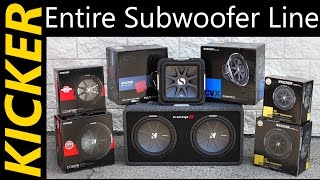 KICKER Subs - Entire Bass Lineup - Comp, CompR, Solobaric, L7, CVX, CompRT subwoofer