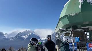 Lake Louise - Feb 25, 2023, Getting off the Grizzly Ski Lift