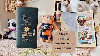 Travel journal flip through 2025 (Short trips). Traveler's notebook.