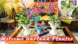 🎉✨Diwali Special DIY||Garland Planter Stand||Welcome Door को ऐसे सजाएं 