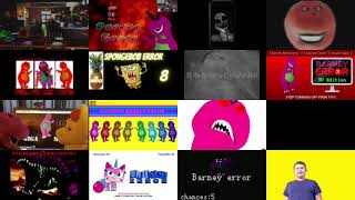 16 Barney error videos upcoming jumpscares played all at once