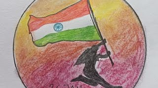 Create The Sketch Of Republic Day Image Step By Step Easly @farruko 