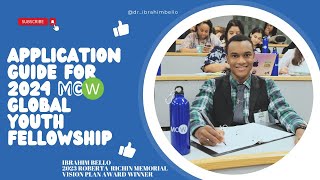 APPLICATION GUIDE FOR 2024 MCW GlOBAL YOUTH FELLOWSHIP