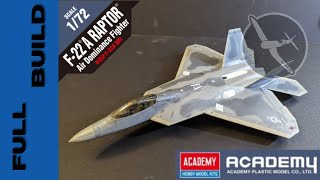 Full Build - Academy F-22A in 1/72 Scale