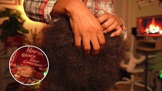 ASMR Cozy Scalp Massage & Head Scratching for Sleep + Whispered Christmas Story 📖