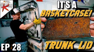 DIY RUSTY Trunk Lid Restoration & Rebuild for Under $100 | EP 28 RUSTORATIONS 1972 Nova