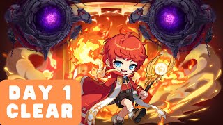 Maplestory M - Blaze Wizard 71m Cap POV Day 1 Gloom Clear!