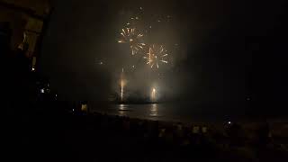 INCREDIBLE Beach Fireworks Over the Ocean | GoPro 13 Night Show 4K 🌊🎆