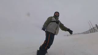 snowboarding GelnCoe - Pateau run via Poma. January 2026