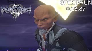 KH III ReMind [Critical Mode] Data Master Xehanort Speedrun 0:28.87