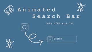 Create a Stunning Animated Search Bar with HTML and CSS | Search Input | Web Design 2024