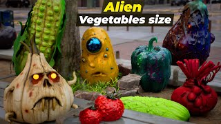 Alien Vegetables size Comparison | If Vegetables Came from an Alien Planet
