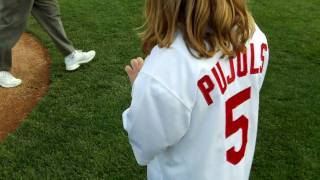 Natalie's first pitch at Peoria Chiefs game May 1, 2010