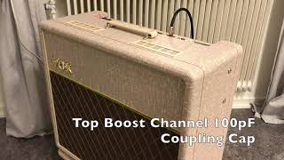 What difference does a Coupling Cap make? 2015 Vox AC-15HW Coupling Cap Comparison.