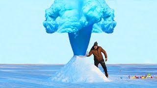 EXPERIMENT ICE VOLCANO - Toothpaste Eruption