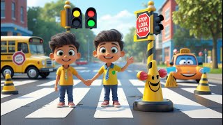 Chunnu & Munnu Learn to Cross the Road | Safety Rhymes for Smart Kids