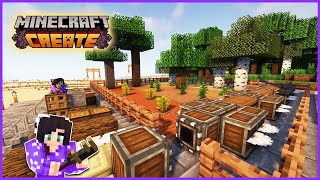 I made the BEST TREE FARM design for Create Mod in Minecraft!