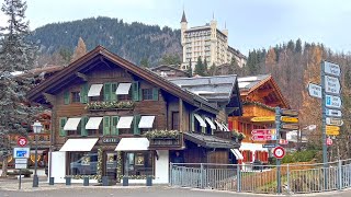 Gstaad Switzerland Walk 🇨🇭 Swiss 4K Winter Walking Tour