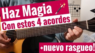 Con estos 4 ACORDES se hace MAGIA - Sol Mim Do Re con Ejercicio para Practicar