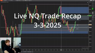 Live NQ Trade Breakdown – How I Stayed Profitable - 3-3-2025 #trading #futurestrading #forex #ict
