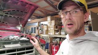 In the shop fixing BIG RED . update and info on my shoulder surgery