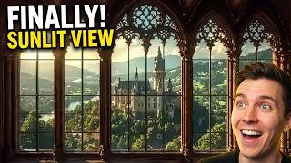 Is This The Most Peaceful Castle View Ever? | Fake Window Projector 4K