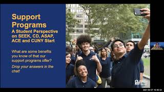 Support Programs: A Student Perspective on SEEK, CD, ASAP, ACE and CUNY Start