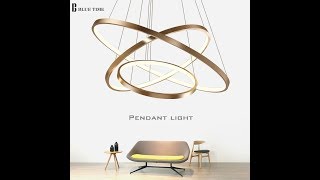 Modern Led Chandelier Rings Circle Ceiling mounted LED Chandelier Lighting