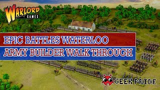 Epic Battle Waterloo Army Builder Walk Through