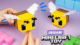 Origami Minecraft Paper Bee | How to make Minecraft Flapping bee | Paper toy